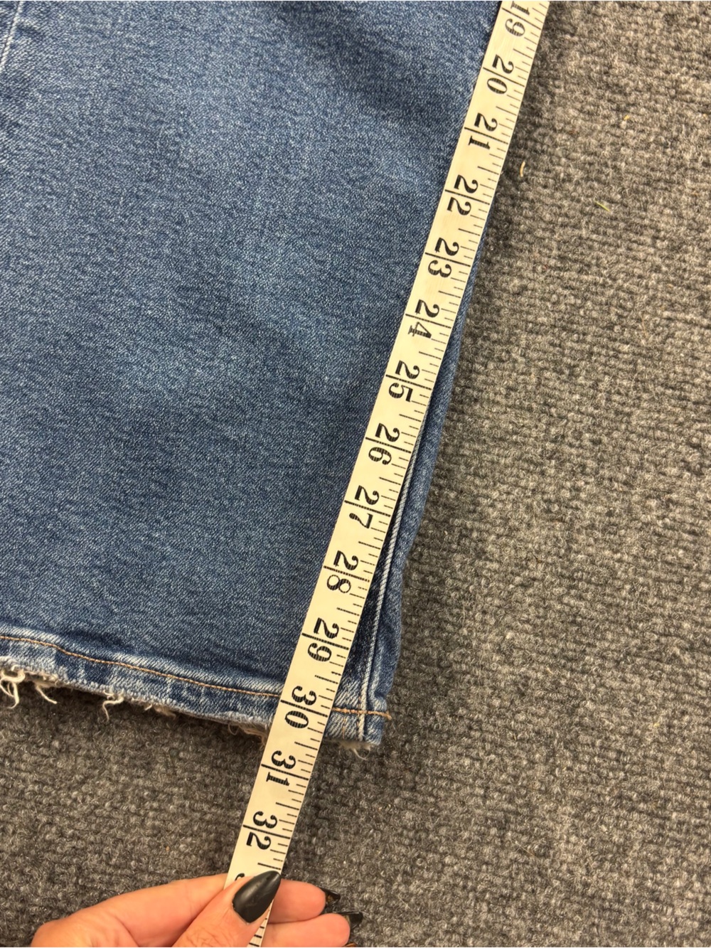 AMERICAN EAGLE Women’s Denim 90’s Bootcut Jeans Distressed Knees Stretch size: 8 - Picture 5 of 8
